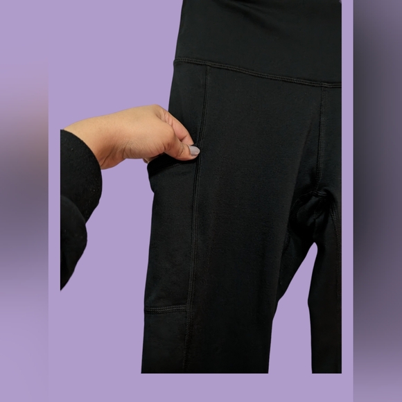 Aerie High Waisted Brushed Lined Leggings with Pockets, Size M - Picture 3 of 3